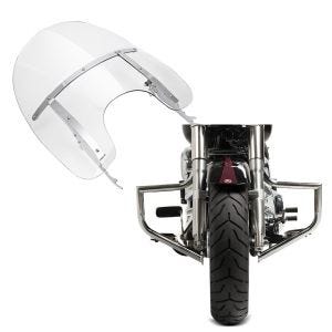 Set: Windschild Abnehmbar für Harley Fat Boy 00-17 Craftride + Sturzbügel für Harley Davidson Fat Boy 00-17 Craftride ST1 chrom_1