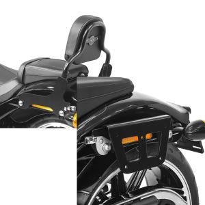 Set: Sissy Bar für Harley Davidson Fat Boy / 114 18-21 schwarz CSS Craftride + Satteltaschenhalter für Harley Fat Boy/ 114 18-21 links abnehmbar Craftride_1