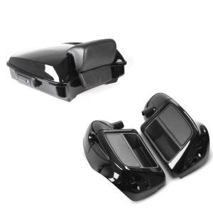 Set: Topcase für Harley Street Glide Special 15-21 Craftride Razor GB2 schwarz + Beinschild für Harley Davidson Street Glide Special 15-21 Craftride belüftet schwarz_1