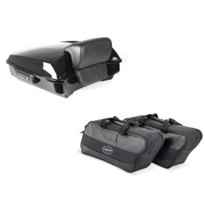 Set: Topcase für Harley Street Glide Special 15-21 Craftride Razor GB2 schwarz + Innentasche Seitenkoffer für Harley Street Glide Special 15-21 Craftride 19Ltr schwarz_1