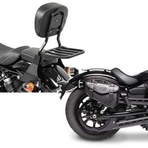 Set: Sissybar Harley Sportster 883 Iron (XL 883 N) 09-20 Craftride Fast Driver-S inkl. Gepäckträger schwarz + Satteltasche Harley Sportster 883 Iron Craftride Arizona 3Ltr rechts in schwarz_1