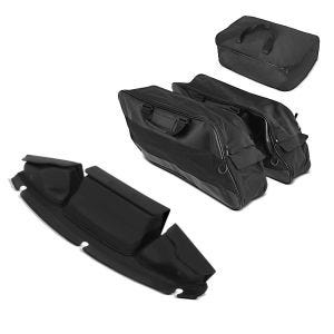 Set: Innentaschen Set für Harley Electra Glide Ultra Limited 09-21 Craftride Seitenkoffer / Topcase + Windschild Tasche für Harley Davidson Electra Glide Ultra Limited 14-21 Craftride_1
