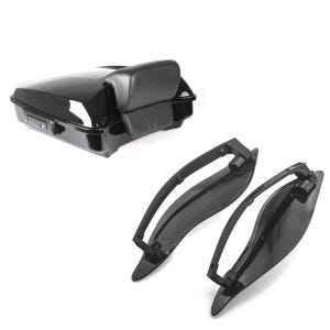 Set: Topcase für Harley Street Glide Special 15-21 Craftride Razor GB2 schwarz + Seitlicher Windabweiser für Harley-Davidson Touring 14-21 schwarz Craftride_1