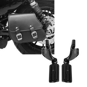 Set: Schwingentasche + Halter für Harley Sportster 883 Iron 09-20 Craftride + Sozius Fussrasten Set mit Halter für Harley Sportster 883 Iron 09-13 BL1 Craftride_1