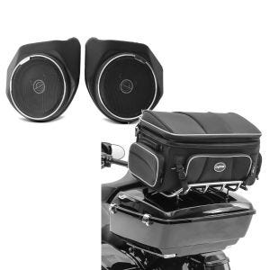 Set: Lautsprecher Kit für Harley-Davidson Electra Glide Ultra Limited 14-21 Craftride + Hecktasche für Harley Davidson Electra Glide Ultra Limited Topcase Tasche Craftride TT1 73Ltr_1