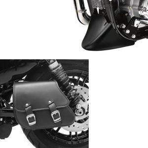 Set: Schwingentasche + Halter für Harley Sportster 1200 Iron 18-20 Craftride + Bugspoiler Harley Sportster 1200 Iron 18-20 Craftride schwarz_1