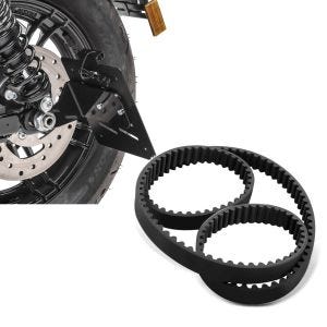 Set: Kennzeichenhalter seitlich S für Harley Sportster 883 04-10 schwarz Craftride + Zahnriemen für Harley Davidson Sportster XL 883 04-06 Antriebsriemen Craftride ZR2_1