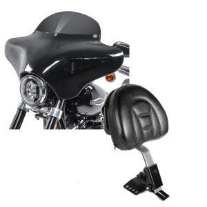 Set: Batwing Verkleidung BD8 für Harley Davidson Road King / Classic Craftride + Fahrer Rückenlehne Small für Harley Road King Classic 98-19 chrom Craftride_1
