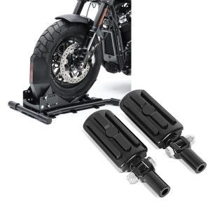 Set: Radwippe für Harley Fat Boy / 114 Constands Easy Plus Vario einstellbar schwarz + Sozius Fussrasten Set mit Halter für Harley Fat Boy 00-17 BL1 schwarz Craftride_1