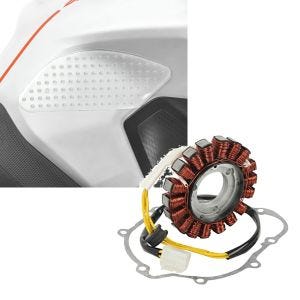 Set: Seiten Tankpad Grip Pad M für Suzuki GSX-R 750 / 600 + Lichtmaschine Stator für Suzuki GSX-R 750 / 600 06-15 Alternator Zaddox_1