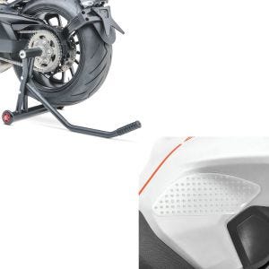 Set: Einarmständer Ducati Panigale V2 20-21 Montageständer ConStands Single-Racing schwarz matt + Seiten Tankpad Grip Pad M für Ducati Panigale V2_1