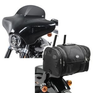 Set: Batwing Verkleidung BD8 für Harley Davidson Road King / Classic Craftride + Hecktasche für Harley Road King / Classic Gepäckrolle Craftride RB1 24-30Ltr_1