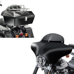 Set: Batwing Verkleidung MD8 für Yamaha XVS 1300 / 950 A Midnight Star Craftride + Topcase für Yamaha XVS 1300 A Midnight Star Craftride Missouri 43Ltr abschließbar_1