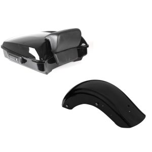 Set: Topcase für Harley Road Glide Special 15-21 Craftride Razor GB2 schwarz + Heckfender II für Harley Road Glide Special 15-21 Kotflügel hinten Craftride schwarz_1