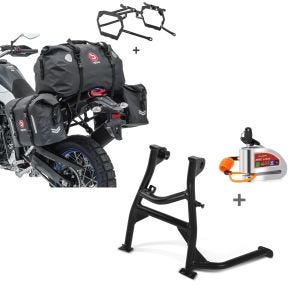 Set: Satteltaschen Set WP8 für Yamaha Tenere 700 19-21 mit Hecktasche und Kofferträger Bagtecs + Set Hauptständer ConStands und Bremsscheibenschloss Alarm mit Erinnerungskabel Tourtecs für Yamaha Tenere 700 19-21_1