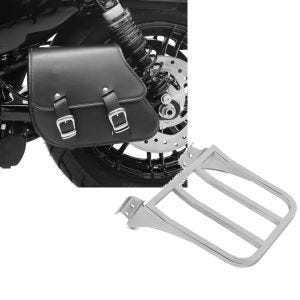 Set: Schwingentasche + Halter für Harley Sportster 883 Iron 09-20 Craftride + Gepäckträger für Harley Sportster 883 Iron 09-20 chrom Craftride_1