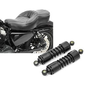Set: Doppel Sitzbank für Harley Sportster 883 Iron 09-20 VM2 Sitz Craftride + Stoßdämpfer 11 Zoll Harley Sportster 883 Iron Federbeine von Craftride schwarz_1