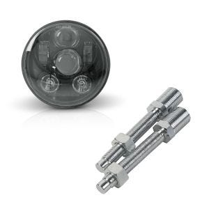 Set: Hauptscheinwerfer LED 5,75 Zoll für Harley Breakout 13-17 schwarz von Craftride + Tieferlegungskit 1-2" für Harley Breakout 13-17 Tieferlegung Craftride_1