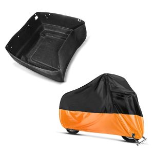 Set: Innenverkleidung für Harley Road Glide Ultra 16-20 Topcase King Tour Pak Craftride + Abdeckplane Harley Road Glide Ultra Craftride XXXXL in schwarz-orange_1