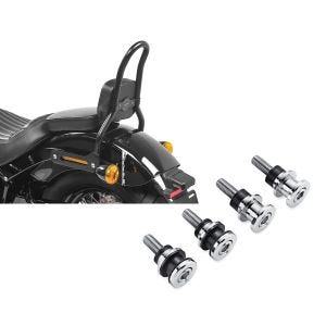 Set: Sissybar S für Harley Davidson Softail Slim 18-21 SRL schwarz Craftride + Anbausatz Docking Hardware Kit für Harley-Davidson Softail 18-21 52300646 Craftride_1