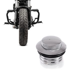 Set: Sturzbügel für Harley Davidson Sportster 883 Iron (XL 883 N) 09-20 Craftride Mustache schwarz + Tankdeckel Pop-Up für Harley-Davidson Sportster 883 Iron 09-20 chrom Craftride_1