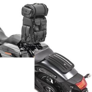 Set: Sissybar Tasche für Kawasaki Vulcan S / Café Hecktasche Craftride DLX mit Gepäckrolle + Gepäckträger für Kawasaki Vulcan S / Café 15-21 Solo Rack L1 Gepäckbrücke Craftride_1