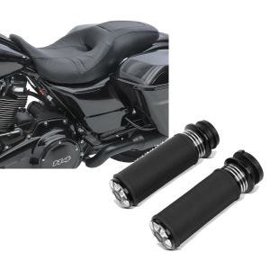 Set: Sitzbank für Harley Davidson Electra Glide Ultra Classic 08-20 XG4 Doppel Sitz Craftride + Lenker-Griffe 1" Zoll Craftride HG2 CNC Alu für Harley-Davidson Electra Glide Ultra Classic 08-20 Elektronischer Gasgriff_1