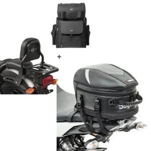Set: Sissybar XS3 + Hecktasche für Honda Rebel 500 17-21 mit Gepäckträger Craftride + Hecktasche für Honda Rebel 500 Bagtecs Avus_1