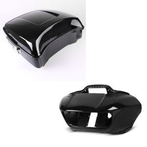 Set: Frontverkleidung Innen-Aussen für Harley Road Glide, Special, Ultra 15-20 schwarz Craftride + Topcase Chopped für Harley Road Glide 15-20 schwarz LC Craftride_1