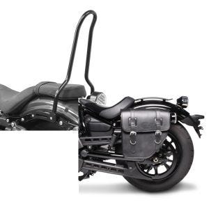 Set: Sissybar für Yamaha XV 950 / R14-20 Craftride Tampa schwarz + Satteltasche Yamaha XV 950 / R / Racer Texas Craftride 10Ltr links in schwarz_1