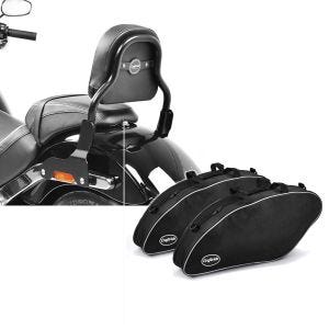 Set: Sissy Bar CSS Fix compatible avec Harley Davidson Sport Glide 18-24 noir Craftride + Sacs intérieurs compatible avec Harley Davidson Sport Glide 18-24 sacoches rigides Craftride