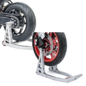 Set: Béquille d'Atelier Arrière monobras compatible avec Ducati 1199 Panigale 12-14 Constands SC1 Aluminium + Béquille roue avant ConStands Superlight Front