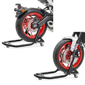 Set: Béquille d'atelier Arrière Range Moto Lève Constands XB2 L noir + Béquille d'atelier Avant Range Moto Lève Constands XB2 noir