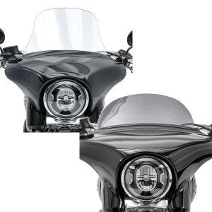Set: Pare-brise compatible avec Harley Davidson Sport Glide 18-24 Craftride L saute vent clair + Pare-brise compatible avec Harley Davidson Sport Glide 18-24 Craftride M saute vent fumé clair
