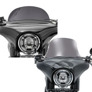 Set: Pare-brise compatible avec Harley Davidson Sport Glide 18-24 Craftride M saute vent fumé foncé + Pare-brise compatible avec Harley Davidson Sport Glide 18-24 Craftride L saute vent fumé clair