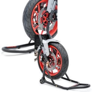 Set: Béquille roue avant ConStands Front Fork noir mat + Béquille d'atelier roue avant ConStands Front