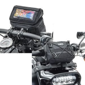 Set: Sacoche de guidon compatible avec moto custom support smartphone Craftride LB2 + Sacoche de guidon compatible avec moto custom Craftride LB1 CB39097