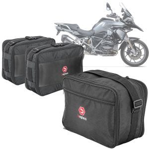 Set Sacs intérieurs Vario pour valises latérales MV1 + Sac intérieur Vario pour top case MV3 compatible avec BMW R 1200 GS / Adventure 04-12 Bagtecs noir