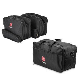 Set: Sacs interieurs de valises laterales compatible avec BMW R 1200 RT / R 1250 RT 05-24 Bagtecs + Sacoche intérieure Bagtecs MT2 convient pour original Top case 49L BMW K 1600 GT/GTL / K 1200/1300 GT / R 1200/1250 RT