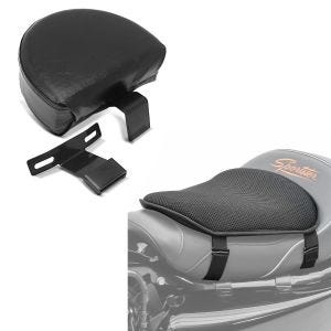 Set: Fahrer Sissybar passend für Harley Davidson Softail Heritage Custom / 114 18-24 Rückenlehne Craftride FR1 schwarz + Gel Sitzkissen M Tourtecs Universal Komfortkissen schwarz