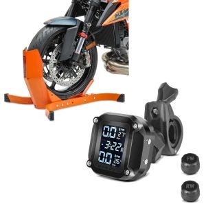 Set: Bloque Roue ConStands Easy-Plus Bequille Avant à 21 Pouces orange + RDKS Système de surveillance de la pression des pneus avec indicateur de température Tourtecs