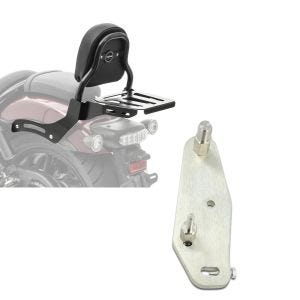 Set: Sissy Bar XS3 compatible avec Honda Rebel 1100 CMX 21-24 porte bagages noir Craftride + Adaptateur pour ConStands Power Honda Rebel 1100 CMX 21-24