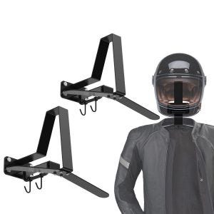 2x Motorrad Garderobe XGP WH2 Wandhalterung Helmhalter schwarz Spar-Set