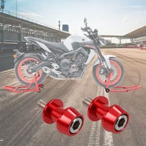Montageständer Set passend für Aprilia RS 660 / 250 / 125 + Prismabuchsen-Racingadapter Motea Assen rot