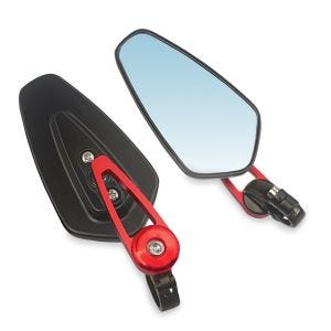 Rétroviseur Embout de guidon compatible avec Honda CB 1000 R / 500 F / X Retroviseur Craftride LS6 rouge