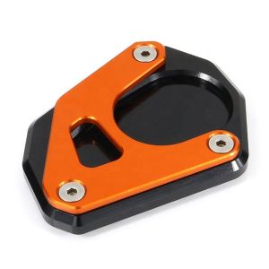 Extension béquille latérale compatible avec KTM 390 Adventure 20-24 Elargisseur bequille laterale Motoguard FV5 noir-orange