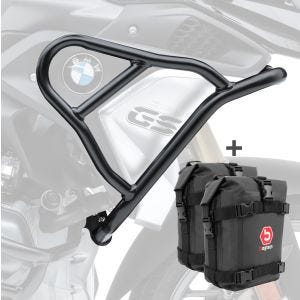 Set Pare carters haut + sacoches K4 XL adapté à BMW R 1250 GS 19-23 Motoguard