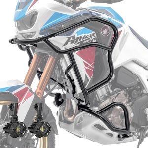 Set Sturzbügel oben unten + Scheinwerfer XL für Honda Africa Twin Adventure Sports 1100 20-21 Motoguard schwarz_1