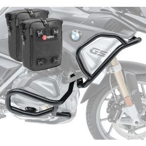 Set Sturzbügel + Taschen L2 für BMW R 1200 GS Rallye 17-18 Schutzbügel oben unten Motoguard CB4_1