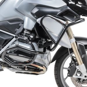 Set Sturzbügel oben unten + Scheinwerfer XL4 für BMW R 1200 GS 13-16 + Taschen Motoguard schwarz CB4_1